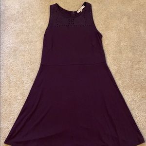 Cute plum Loft Fit & Flare Dress 14